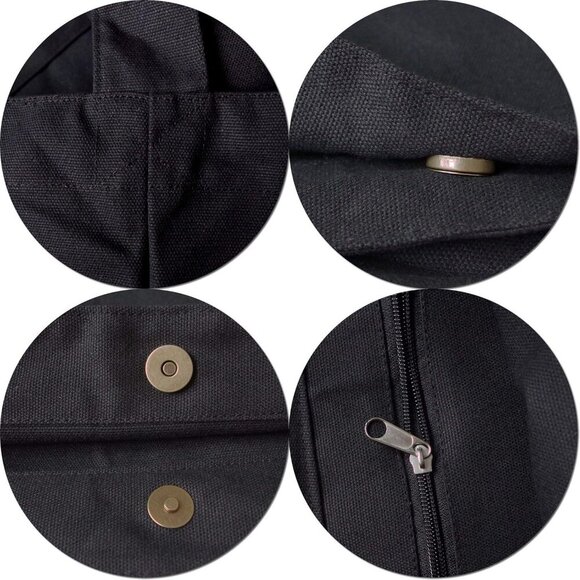 Canvas Bag Cotton Polyester Large Capacity Sturdy Versatile Tote - Picture 4 of 8